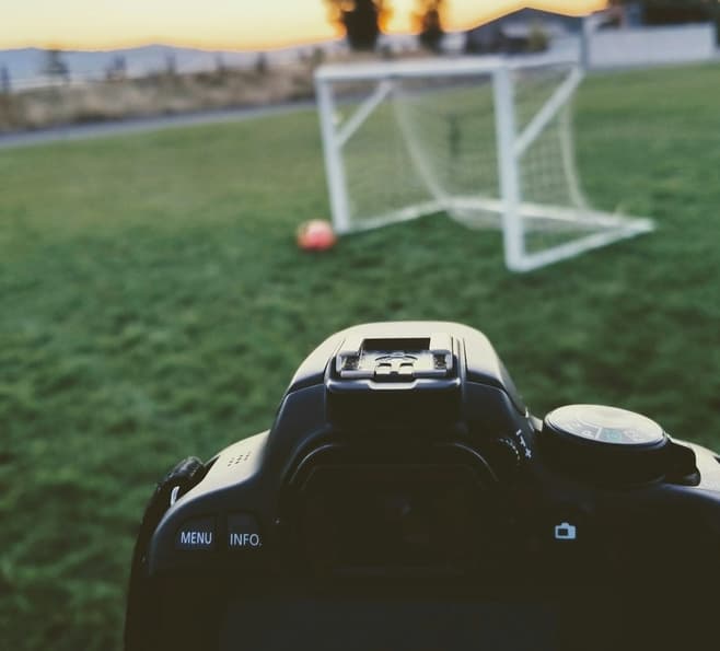 Camera on a football field