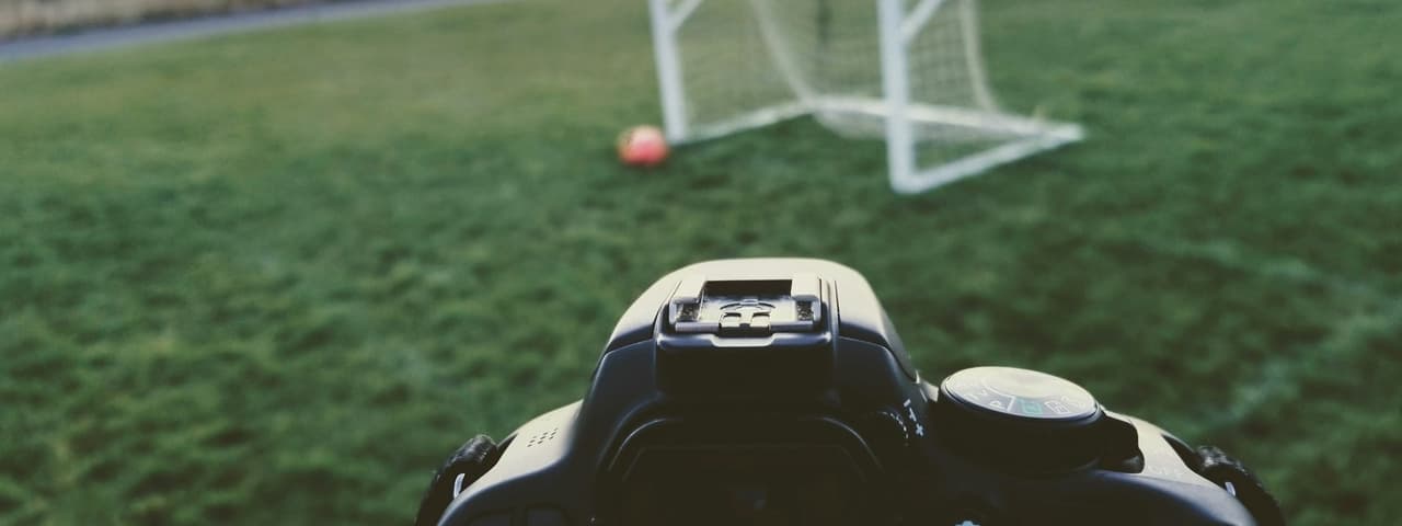 Camera on a football field