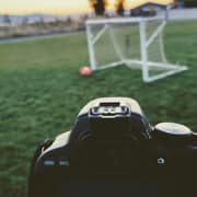 Camera on a football field