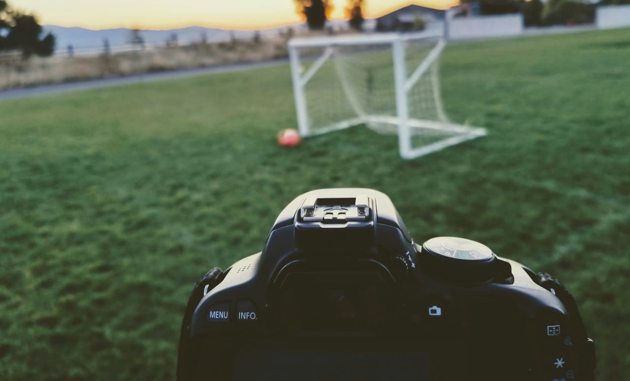 Camera on a football field