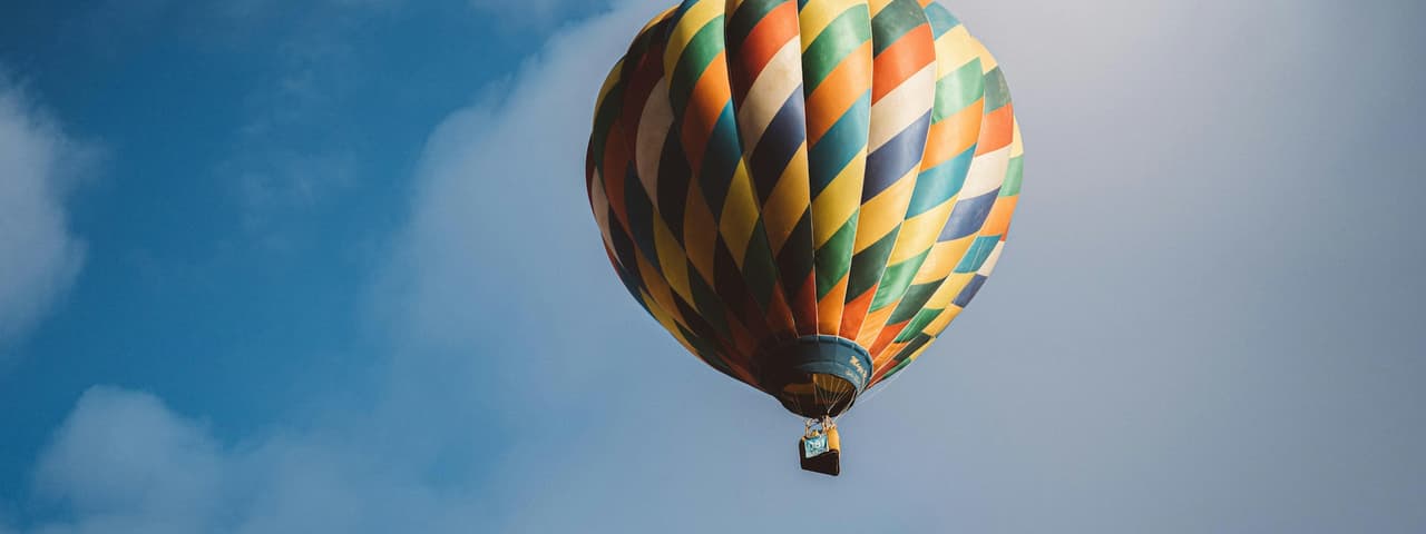 Hot balloon in the sky