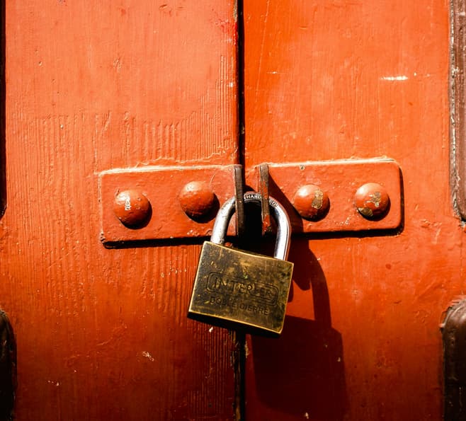 lock on a door
