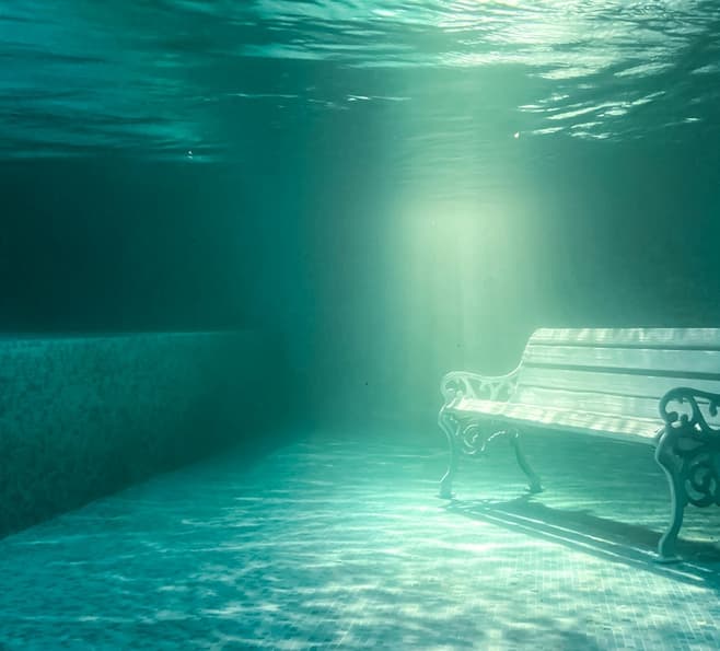 Bench underwater