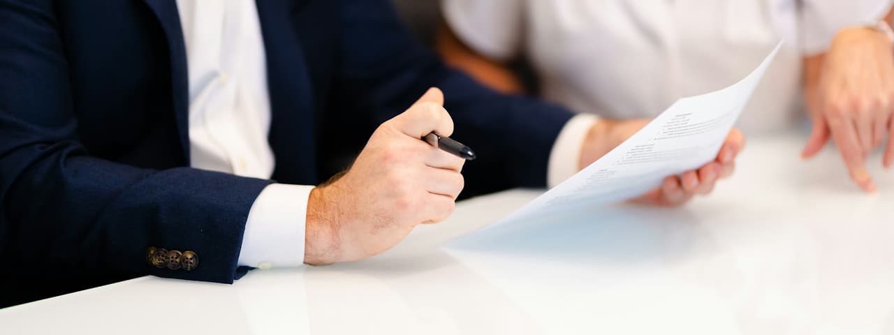 Signing paper